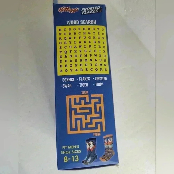 2 Pair SWAG Kellogg's Frosted Flakes Crew Socks, Men's Size 8/13 Collection - Picture 2 of 4